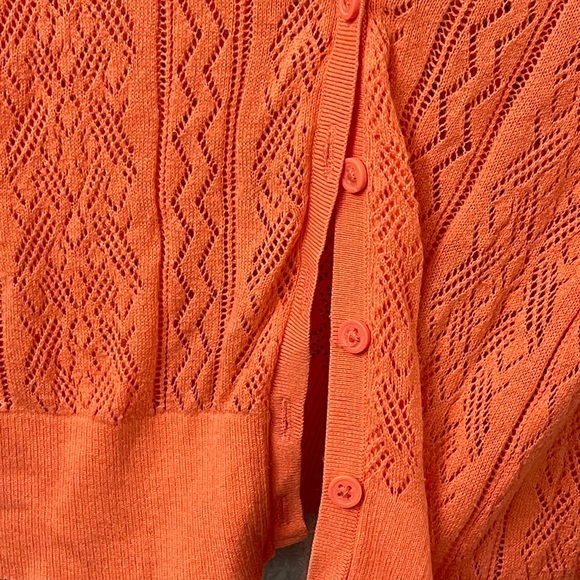 SO pink eyelet cardigan size medium - Picture 2 of 6